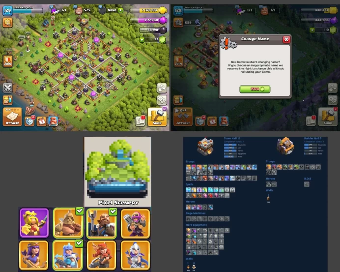 ■TH:11 (+85%) ■Heroes: K50 Q50 P20 W20 ■Skins:9 ■SW:1139 ■BH:4 ■Full Access ■Instant Delivery ■A5677