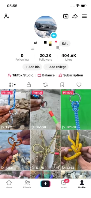 Monetized Account/ 20K Real Followers+400K Real Likes/ Creator Rewards Program Activated/ Live Stream/ Full Access