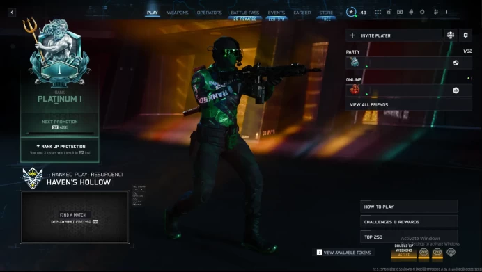  Warzone 5 |Resurgence Platinum Rank SR 3600+ | Season 2 | Full Access | Linkable: Steam, Battle.net, PSN, Xbox