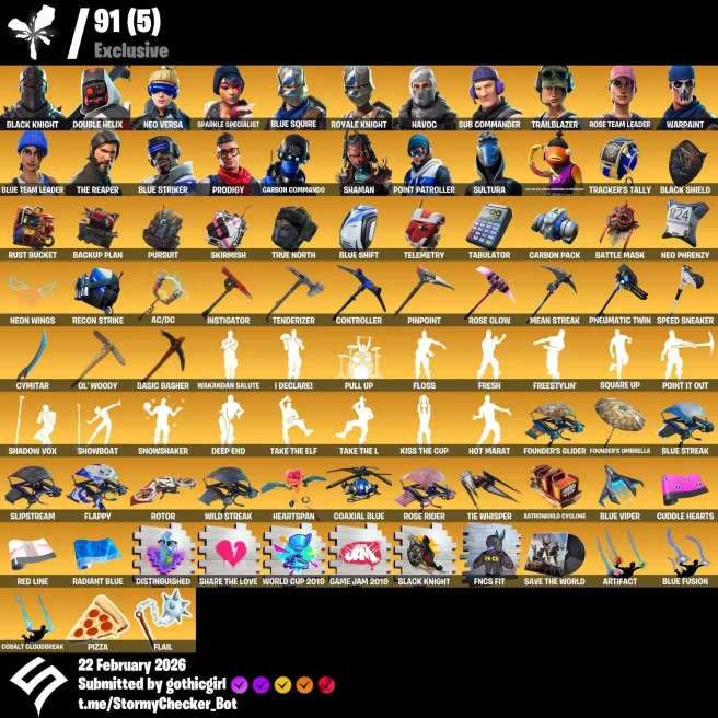 400 Skins | Black Knight | Double Helix | Shamam Skin | Twitch Prime | Season 3 | Fresh |  Head Banger | Kiss The Cup