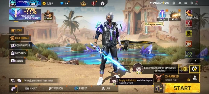 Lv 55 / Best Price / Emote 14 ( Pirates Flag) / cod 42