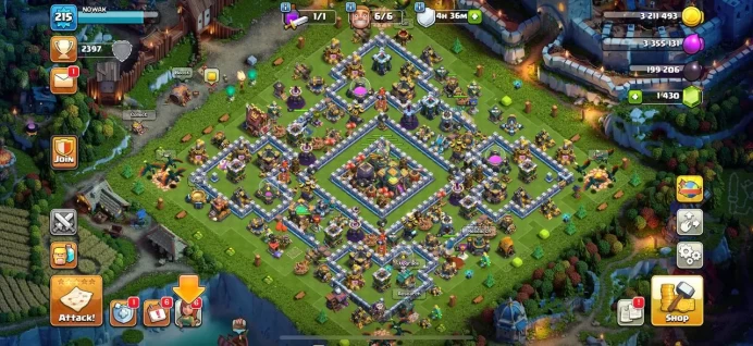 Th 14 max/Hero(69 77 51 47 12) wall 13 14/ Defend strong/ level 215/ 1 akin map/Lifetime warranty(C2075)