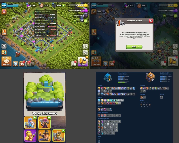 ■TH:12 (+85%) ■Heroes: K57 Q65 P30 W30 ■Skins:5 ■BH:7 ■Full Access ■Instant Delivery ■A5895