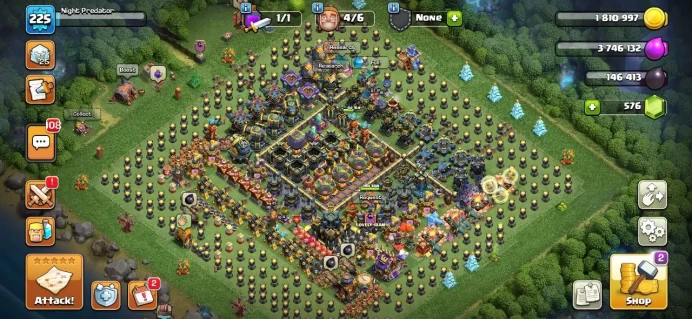 TH 17 Max, { 13 Equipment Epic 3 Lv 27 }, Defense Max, Wall Max, Hero High Level, 300 League Medal