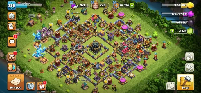 TH 17 - TH 16 Max, 4 Equipment Epic 2 Lv 27, 5 Hero Skin, Defense Max, Magic Items