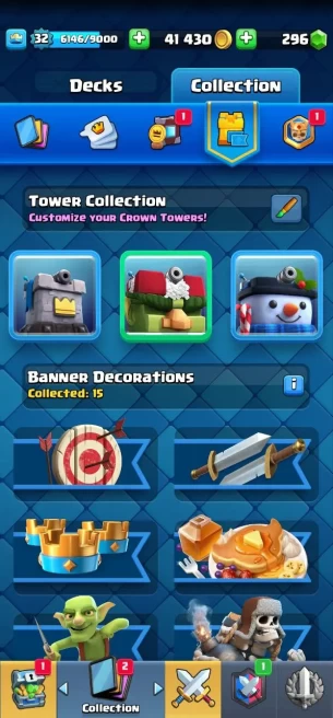 Clash royal (Android/iOS) KT 11 - lvl 32 - Cards98 /120 - Max Card 4 _lvl 13 card 2 /Emote 12 / skin tower 3 /Fast delivery/Cheap sale
