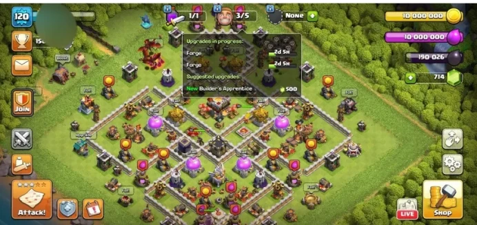 TH - 11 FULL MAX | XP - 120 | GIANT GAUNTLET/ARROW FROZEN/MAGIC MIRROR/FIREBALL AVAILABLE WITH GOOD LVL | INSTANT DELIVERY | ANDROID & IOS