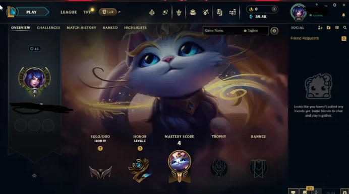 EUW - SAFE SEASON16 IRON 4 0LP | 59400 BE | PLACEMENTS DONE | 0W 18L | INSTANT DELIVERY | LOW MMR | UNVERIFIED EMAIL | IRON IV | #2869