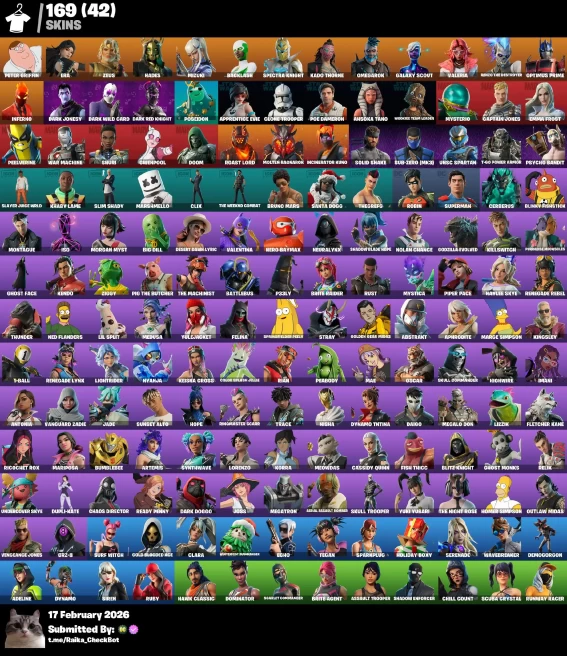 [PC/PSN/XBOX] 169 skins | Psycho Bandit  | Candy Axe | It's A Vibe | Warm-up | In Da Party | Spectra Knight | 100 VB