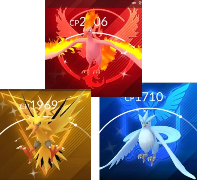 Trade || Kalos Tour Special BG | ALL 03 SHINY LEGEND BIRDS - Articuno Zapdos Moltres | Stardust required: 60K or 3M | iOS and Android