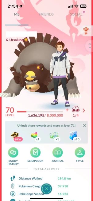 Level 70, 1 Legendary IV100, 81 Pokemon 3000CP+, 129 Shiny, 165 Legendary, 318 IV 100, 8 Shiny Legendary, 47 Shadow Legendary
