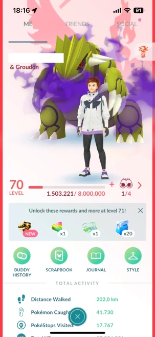 Level 70, 3 Legendary IV100, 103 Pokemon 3000CP+, 152 Shiny, 161 Legendary, 315 IV 100, 12 Shiny Legendary, 33 Shadow Legendary