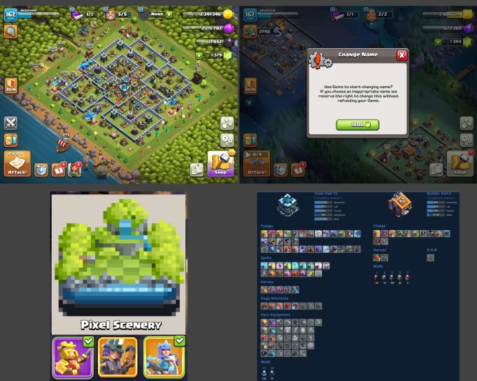 ■TH:13 (+55%) ■Heroes: K49 Q63 P40 W22 C13 ■Skins:4 ■SW:994 ■BH:9 ■Full Access ■Instant Delivery ■A6069