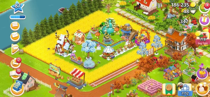 Sale Level 87 barrn 2750 silo 850. Available 400 vouchers. Level town 13. The machine is well-made. It has many attractive decorations.