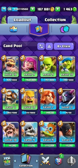 Clash royal (Android/iOS) KT 12 - lvl 36 - Cards115 /121 - Max Card 4 _lvl 13 card 5 /Emote 28 / skin tower 3 /Fast delivery/Cheap sale