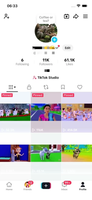 Instanly Delivery/Germany Monetized 11K Followers+60K  Likes Account/ Creator Rewards Program Activated/ Live Stream/ Full Access
