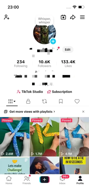 Instanly Delivery/ Monetized 10K Real Followers+130K  Likes Account/ Creator Rewards Program Activated/ Live Stream/ Full Access