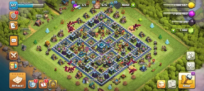 Full warranty-Secure account-Th 13 cheapest -level127 -Gem 1400-magic items-heroes 67/66/42/40/7 - Android & ios