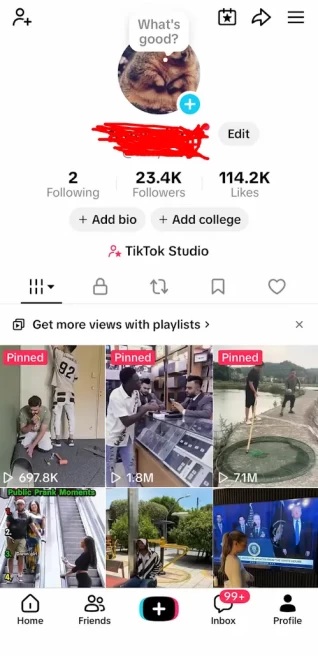 USA Region Account/ 23K Followers+114K Likes/ Live Stream/ Full Access