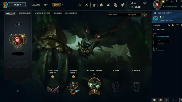 NA - SAFE SEASON16 IRON 4 0LP | 58900 BE | PLACEMENTS DONE | 0W 19L | INSTANT DELIVERY | LOW MMR | UNVERIFIED EMAIL | IRON IV | #2875