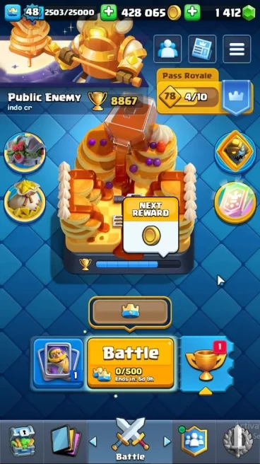 Lv 48|Trophy 8867|KTL 14|Limit Skin|Card 121|1 Hero 5 EVO 8 Champ 21 legendary 33 Epic|1 MAX Card+1,4K Gem|Take Email(CR1505)