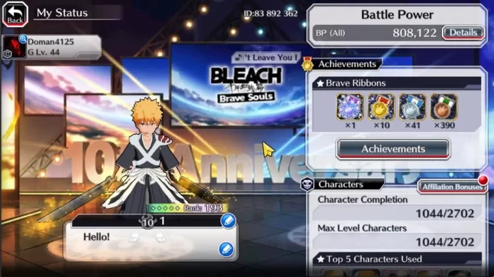 [GLOBAL]52K Orb|TYBW26(Uryu,Ichigo),Renewed(Byakuya,Aizen),Candice TYBW24,Ururu,Ichigo Crescent,Etc|6,4k AccTic|Klab ID(BBS2347)