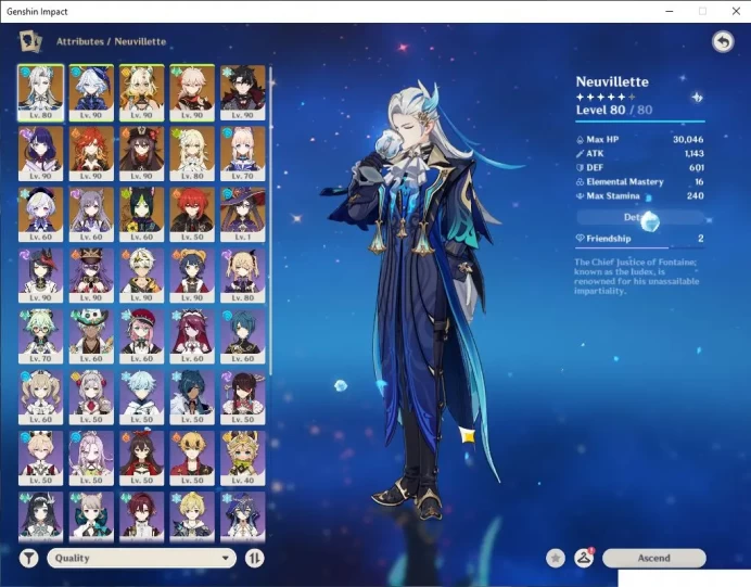 ASIA|AR 57|9 Limited +7(5*Weapon)|[Raiden C2+Sign]{Wriothesley,Furina,}+Sign Neuvill,HuTao,Etc|McFemale|TakeMail|CheckSS(GI5173)