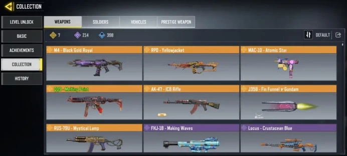 CoD Mobile | draw starts 10cp | 7 Legend | MAC-10 – Atomic Star QQ9 – Melting Point AK-47 – ICB Rifle