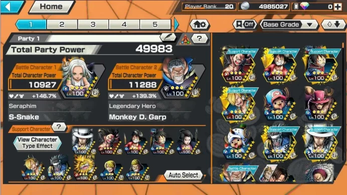 BR671-IOS+Android-Garp Boost 3+5 Ex(Lucci+Snake+Gear 5+Kizaru)+Good Medal+Support 146%+Egg Sanji Max+Donflamingo Max+Pacifista+S-Hawk+Jabra+Dorr