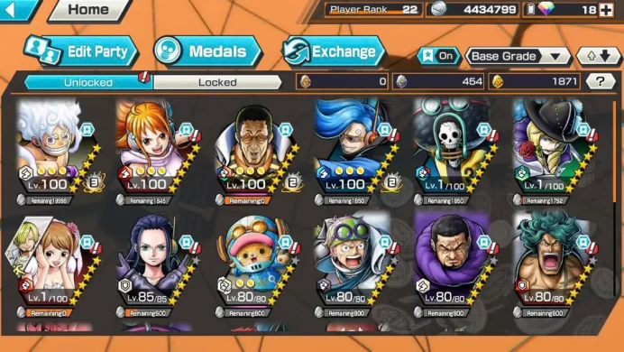 BR672-IOS+Android-4 Ex(Gear 5 v2 Boost 3+Kizaru Boost 33/52)+1.871 Fragment+Good Medal+Support 158%+Niji Max+EggNami Max+Amaraki v2+Issho+Koby