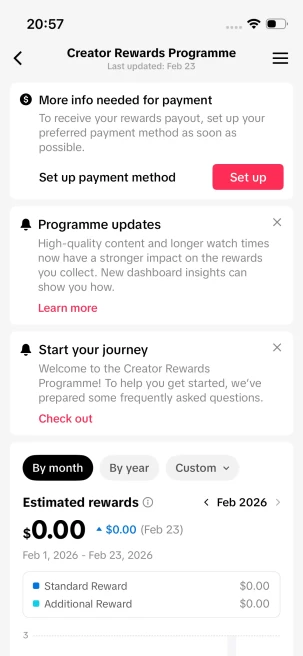 Instanly Delivery/ Monetized 25k Followers+100K Likes Account/ Creator Rewards Program Activated/ Live Stream/ Full Access