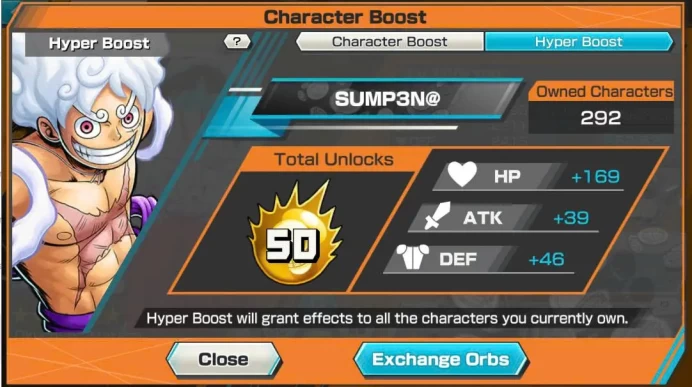 BR676-IOS+Android-Hyber 50+11 Ex(Kid Law Full Boost+Yamato Full Boost+Gear 5 v2+Shank v4)+Vip Medal+Support 172%+Many BF Max+Strong Account