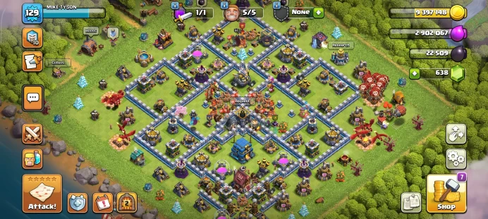 Full warranty-Secure account-Th 12 full max -level 129-Equipment Epic 4- Magic Items-heroes 64/64/37/39 - Android & ios