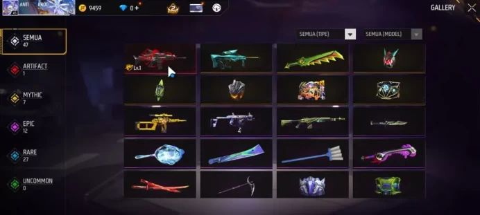 Indonesia|M1887 Polos,Evo SCAR  Megalondon Alpha Lv1,Bundle JJK Itadori|47 Vault+20 Bundle|Log Google(FF1389)