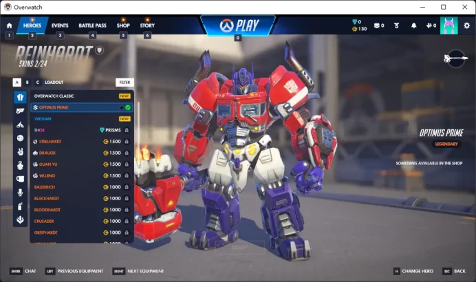 NOIRE / OPTIMUS PRIME / Full Mail Access / see the picture / Please Read Description / 90860