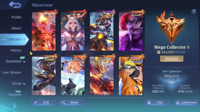Hero 131|Skin 571|Legend[Valir,Lunox],Dawning Bruno,AllStar Mozkov,3 Aspirant,4 KOF,22 LuckyBox,etc|TakeEmail|CheckSS|MLBB2031