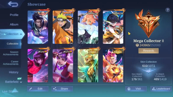 Hero 131|Skin 610|Legend Alu,Franco|Akai Panda,Irithel Ducati,KOF[Dyrroth,Guin]4 Aspirant,27 Luckybox|TakeEmail|CheckSS|MLBB2032