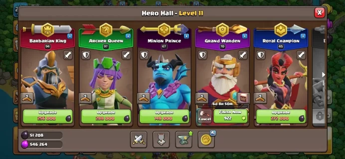 Th 17  Full EPIC HeRO Equipment (2 max) 5 skin hero There is a rare local account in a specific country where all Supercell shop products are 50