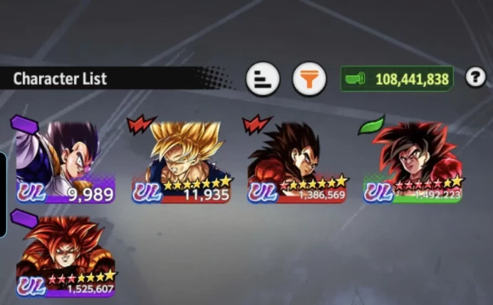 D918-IOS+Android-5 UL(SS4 Goku+SS4 Vegeta+SS4 Gogeta)+Good Team GT+Fusions+34 Legends+Good Equipment+SS2 Gohan+Vegito Green+SS2 Goku+Goku Black