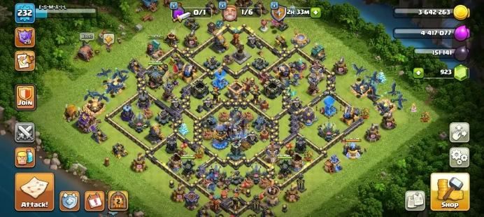 TH 18 Full Max, 11 Equipment Epic, Hero Max, Wall Max, Defense max ,7 skin Hero, Warranty Lifetime