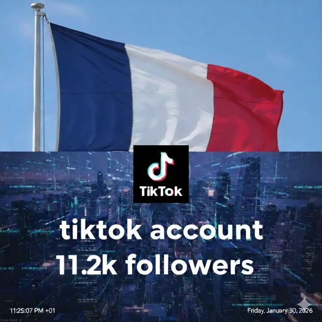 FR France| Account | TikTok Account 11.2k Real Followers 117.3k Likes Full access +Live Access