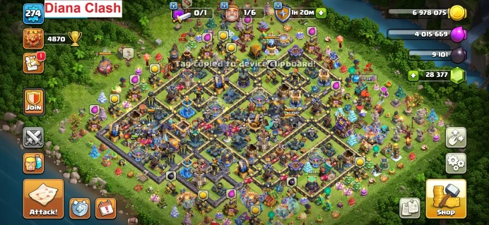 TH18-XP274-(28k Gem-5 Max Hero-8 Max Epic Gear-61 Max Wall)-832 League Medals-1509 Raid Medals-4606 Varastar-9 Hero Skins- -Lifetime Warranty