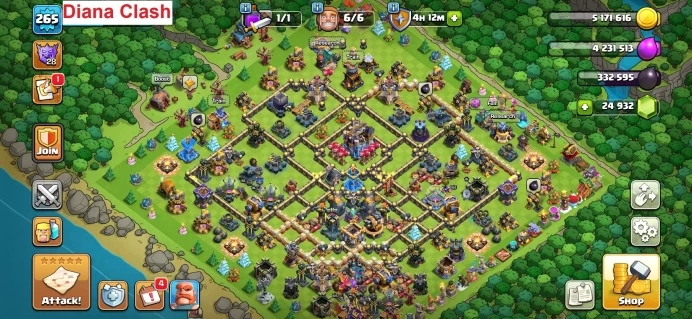 TH18-XP265-(24k Gem-5 Max Heroes-3 Max Epic Gear)- 444 League Medals-78 Max Walls)-5 Hero Skins-Lifetime Warranty-Immediate Delivery