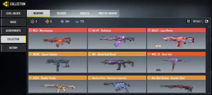 LEVEL 354 { INSTANT DELIVERY } { 3 Gun Mythic  } { 6 Gun legendary } { 2 Character Legend } { 395 Gun epics } { 216 Skins } { 100 Dance } 