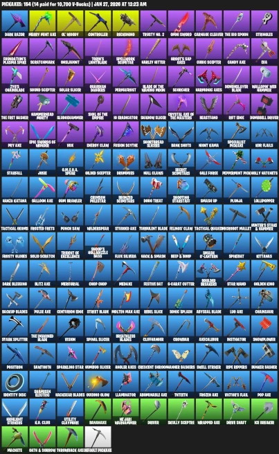 194 Skins | Dark Vertex | IKONIK | The Reaper | Royale Knight | Merry Mint Axe |