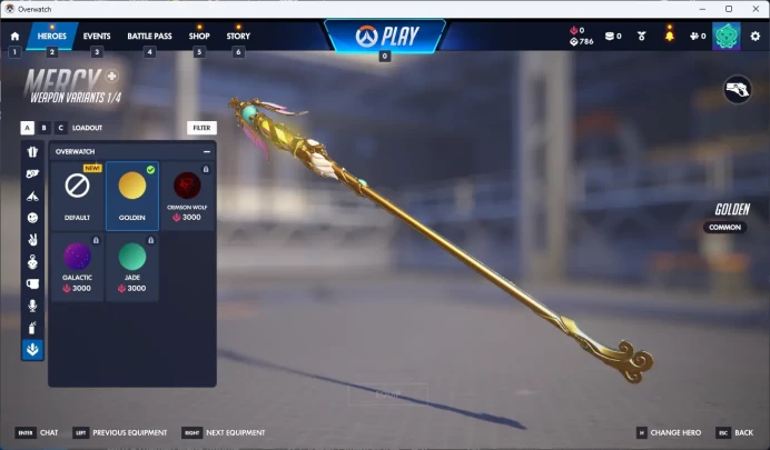 Mercy / Overwatch 2 / 3 Gold Weapons / Full Mail Access/ see the picture / Please Read Description/ yy1
