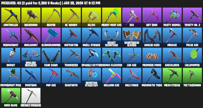 73 Skins | OG Ghoul Trooper | OG Skull Trooper | Black Knight | The Reaper | Travis Scott | OG STW FP2 | Merry Mint Axe