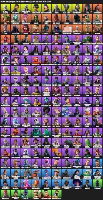 186 Skins | OG Skull Trooper + Raiders Revenge (OG) + The Reaper