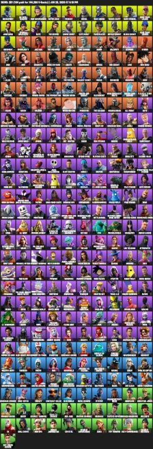 281 Skins | Blue Squire, Royale Knight, Travis Scott, Black Knight, Sparkle Specialist, The Reaper, OG Skull Trooper |