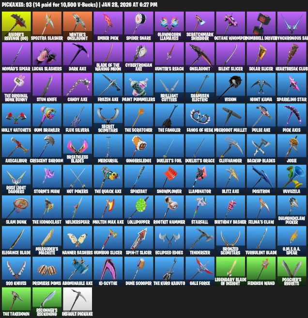 85 Skins | Raiders Revenge (OG) | Blue Squire | Royale Knight | Trailblazer | Valor | Omega | Valeria | Ronin | Carbide